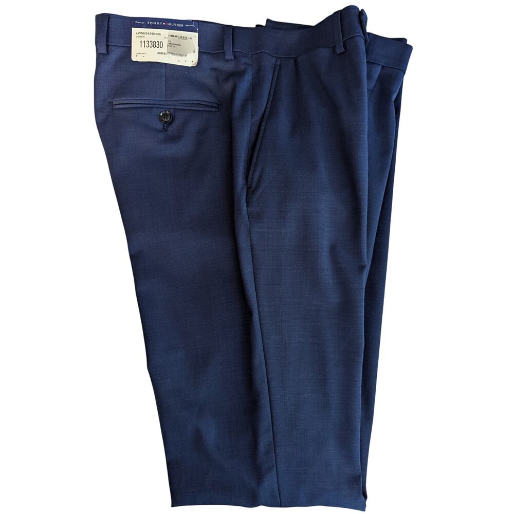 Tommy Hilfiger Lowen Navy Blue Slacks Dress Pants Mens Size 34 - Picture 2 of 11